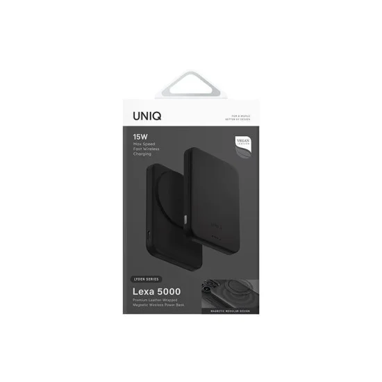 Uniq Lyden Lexa 5000Mah Magnetic Fast Wireless Usb-C Pd Power Bank - Dallas Black